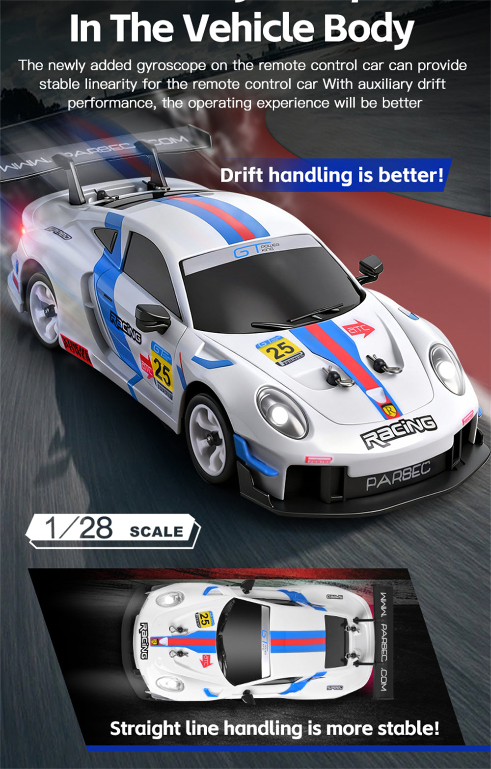 WLtoys 284191 1:28 4WD Proportional RC Drift Car with Gyro by HGT