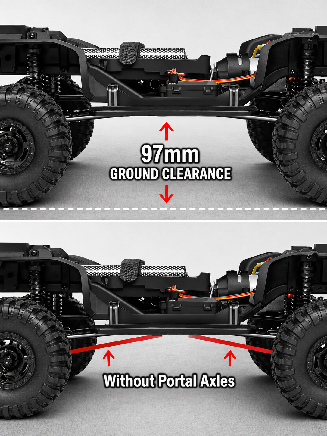 HB Toys 1:10 Scale 4WD RC Rock Crawler High/Low Gear Off-Road Hobby RC Truck