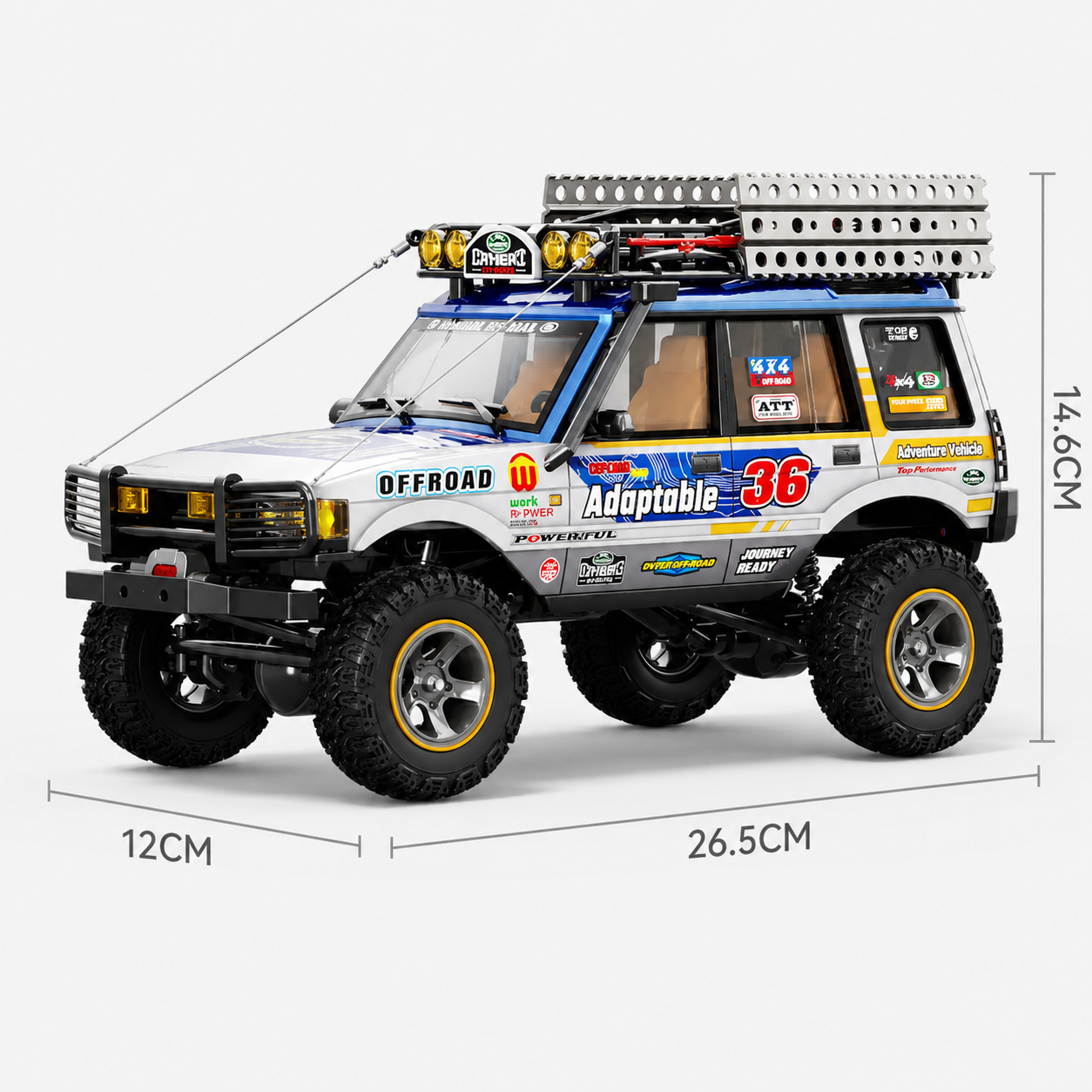 JXC LR1801 1/18 4WD RC Rock Crawler – Dual Speed Off-Road RTR Car (Blue) | India