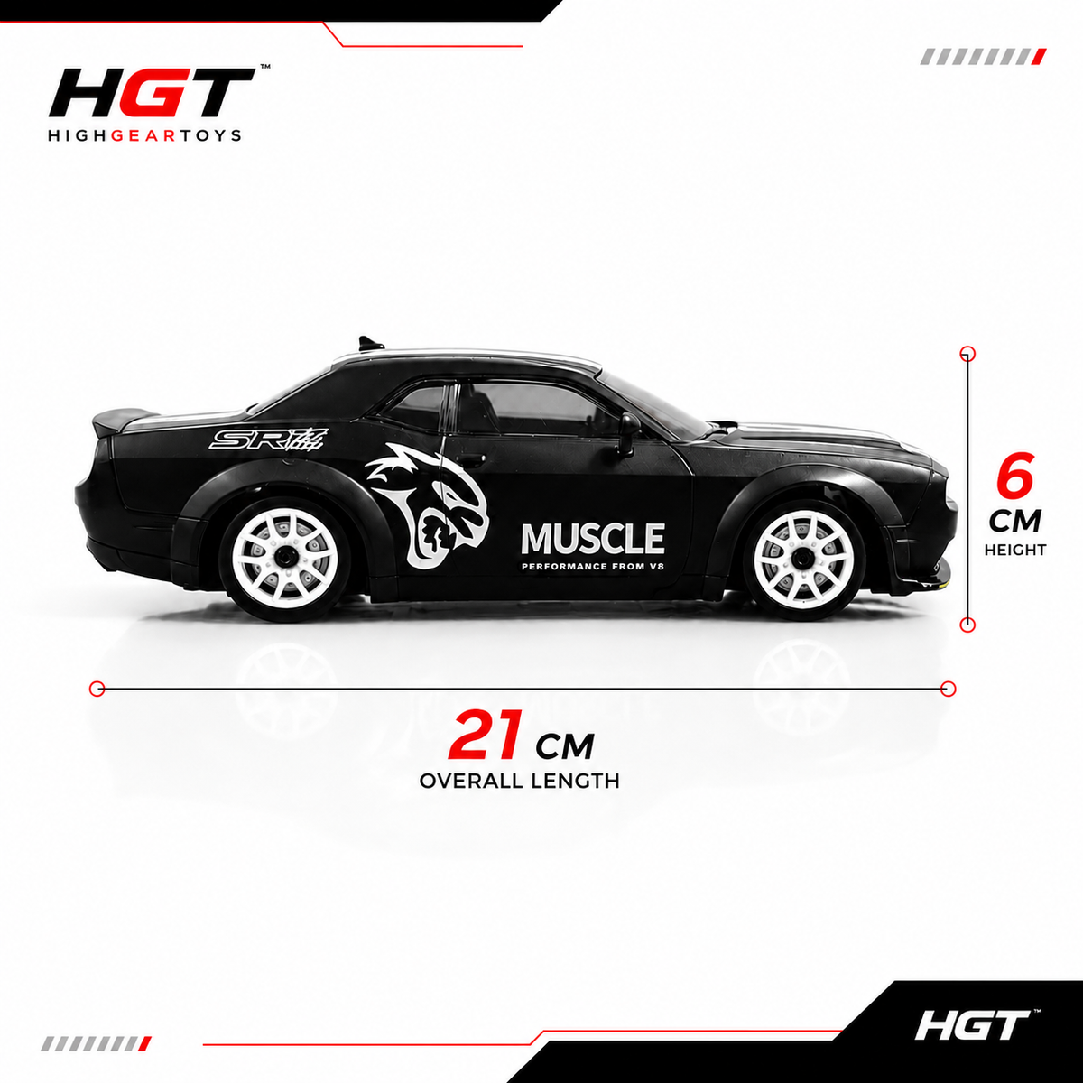 HStar Hellcat 1:24 Fully Proportional RC Drift Car with Gyro by HGT