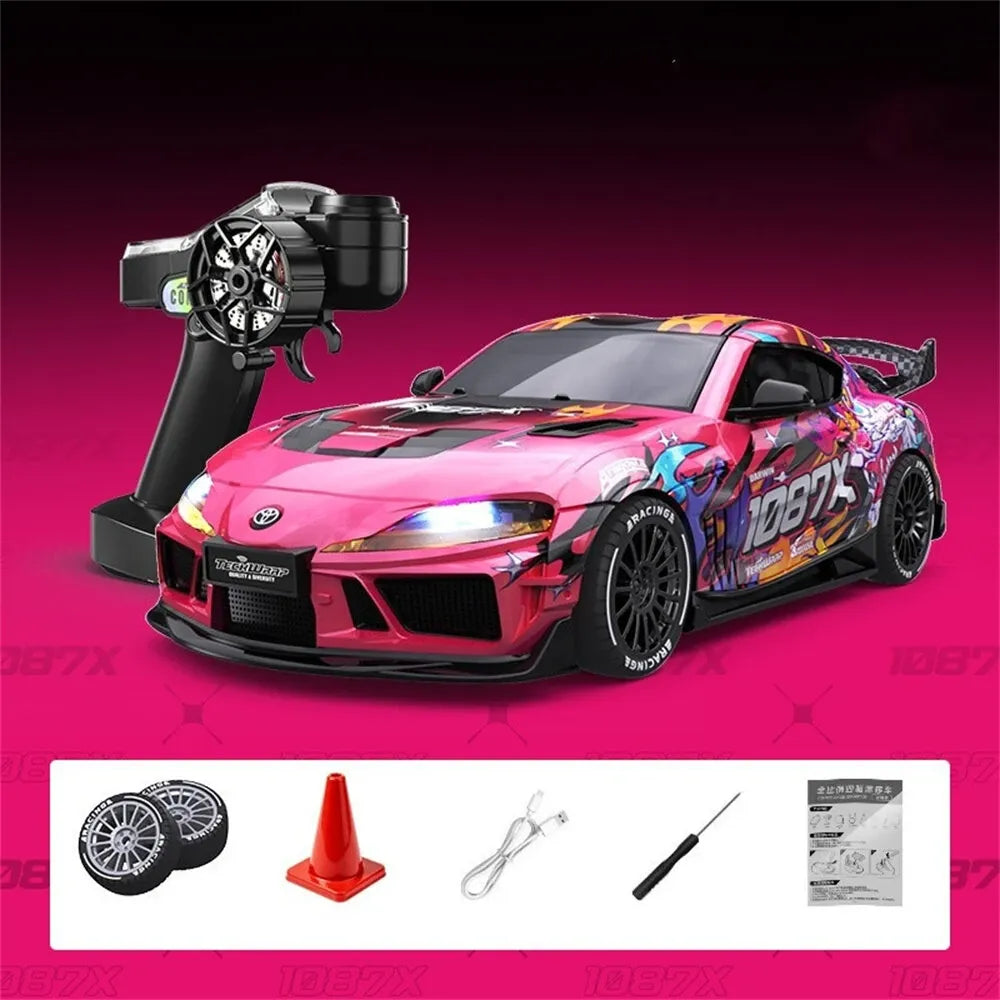 JXC SP4301 Official Licensed for Supra RTR 1/43 2.4G 4WD Drift RC Car with Gyro Full Proportional Remote Control by HGT
