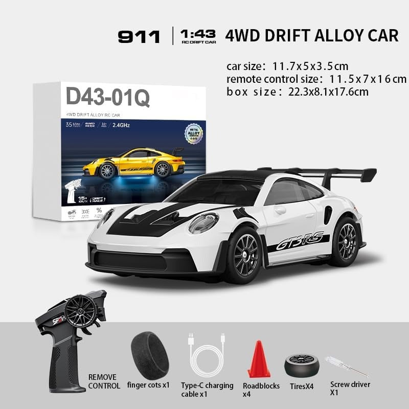 HGT Alloy GT3 Drift RC Car (1:43)