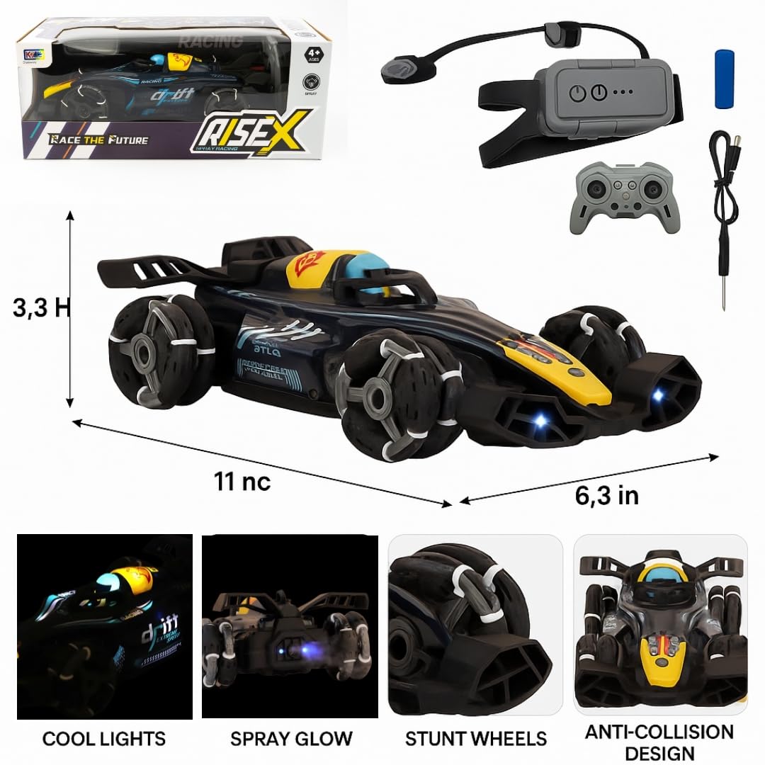 4WD RC Drift Stunt Car with Smoke Spray & LED Lights | Gesture & Remote Control