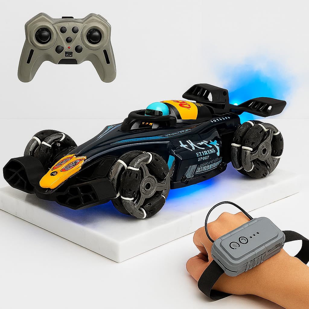 4WD RC Drift Stunt Car with Smoke Spray & LED Lights | Gesture & Remote Control
