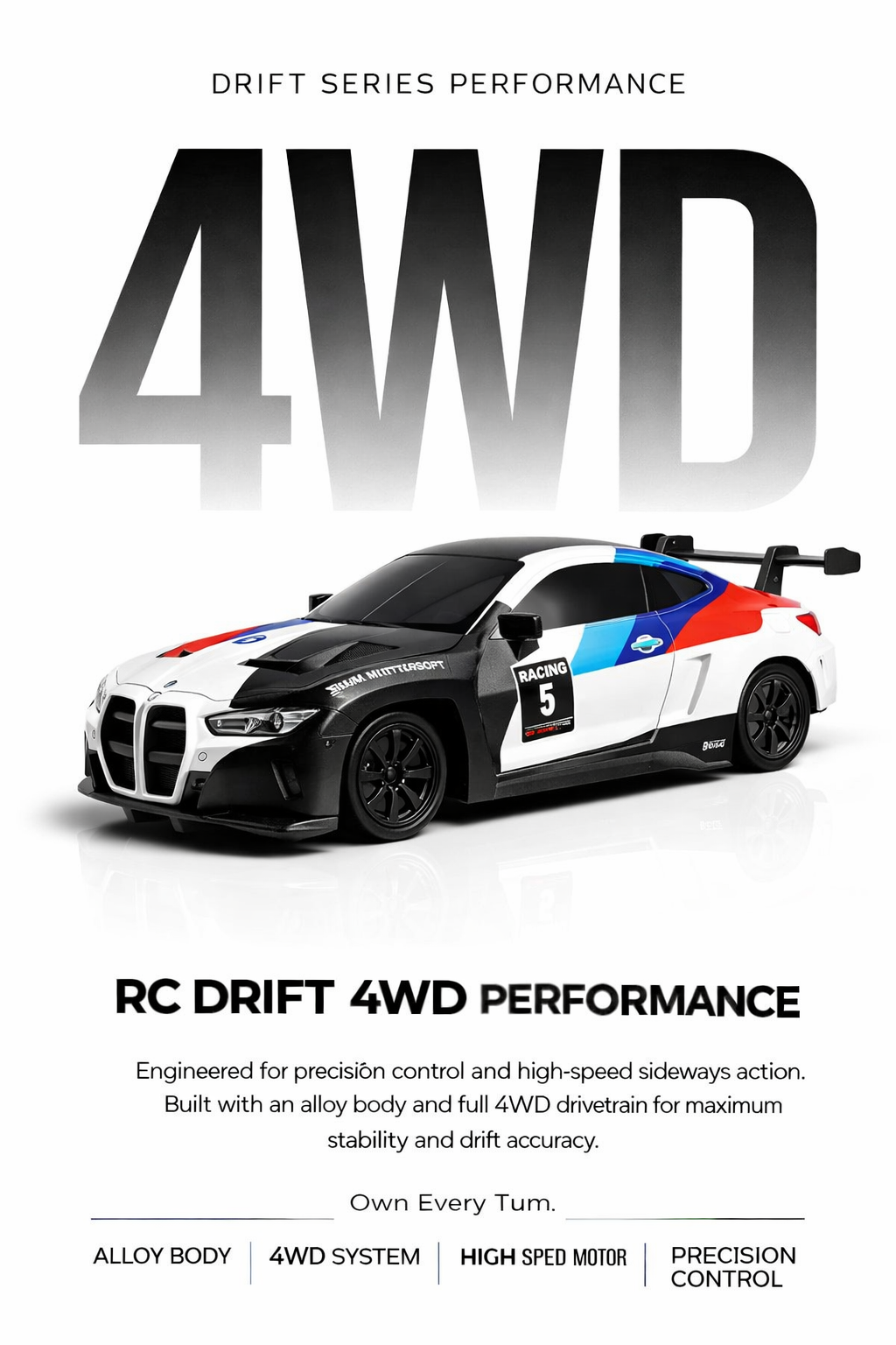 HGT Alloy M4 Mini Pro Drift RC Car (1:43)