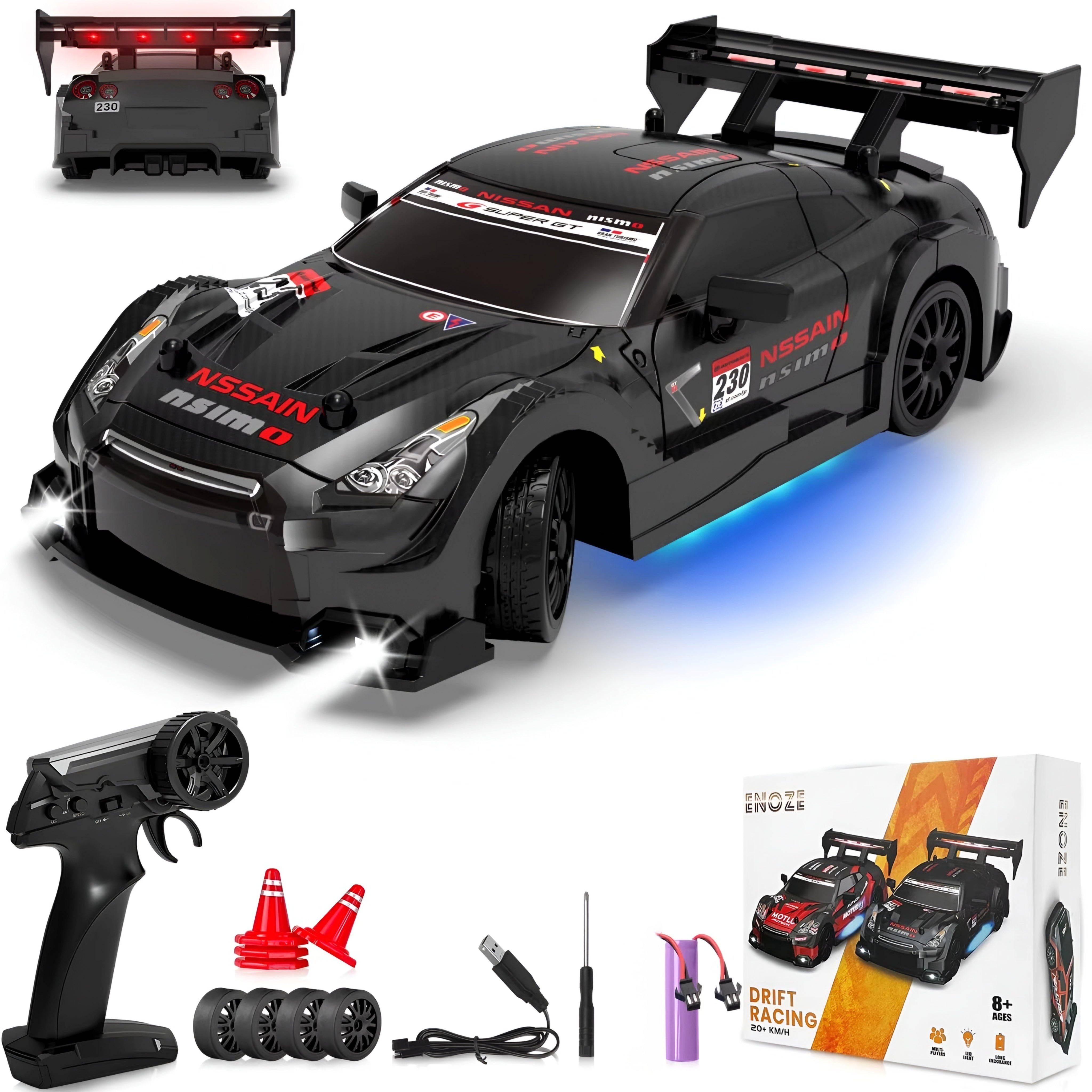 HGT RS Drift RC Car (1:24)• Fiber Black edition •