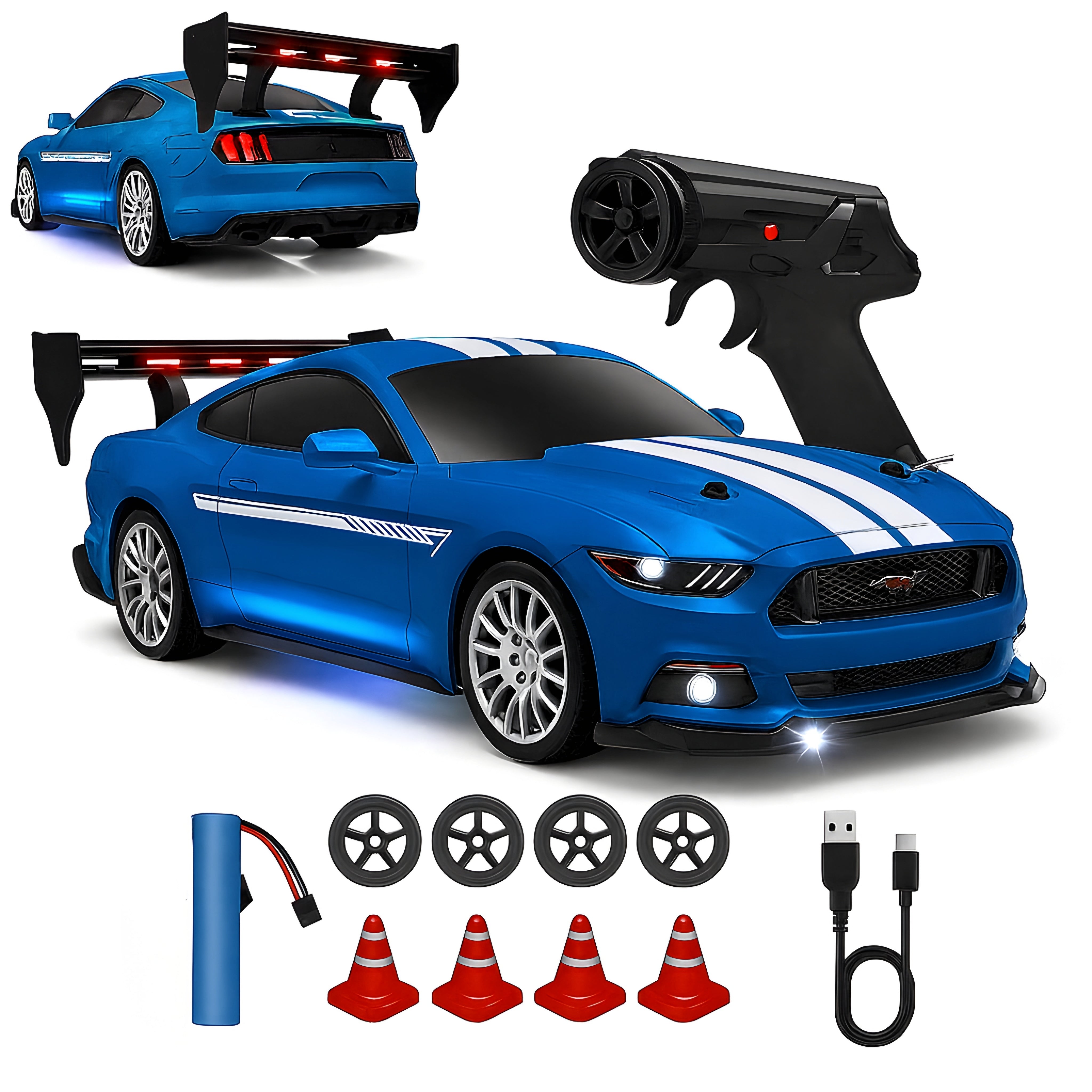 HGT RS Drift RC Car (1:24)• Muscle Blue edition •