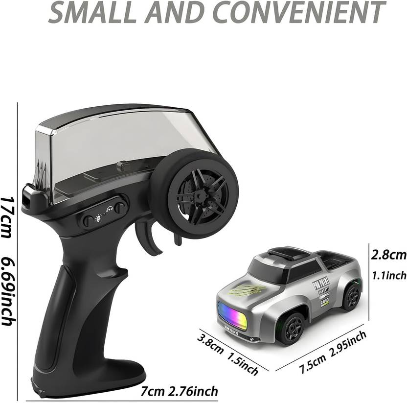Mini RC Drift Car Shadow 1:64 Scale | Pocket-Size 4WD Desk Drift Car
