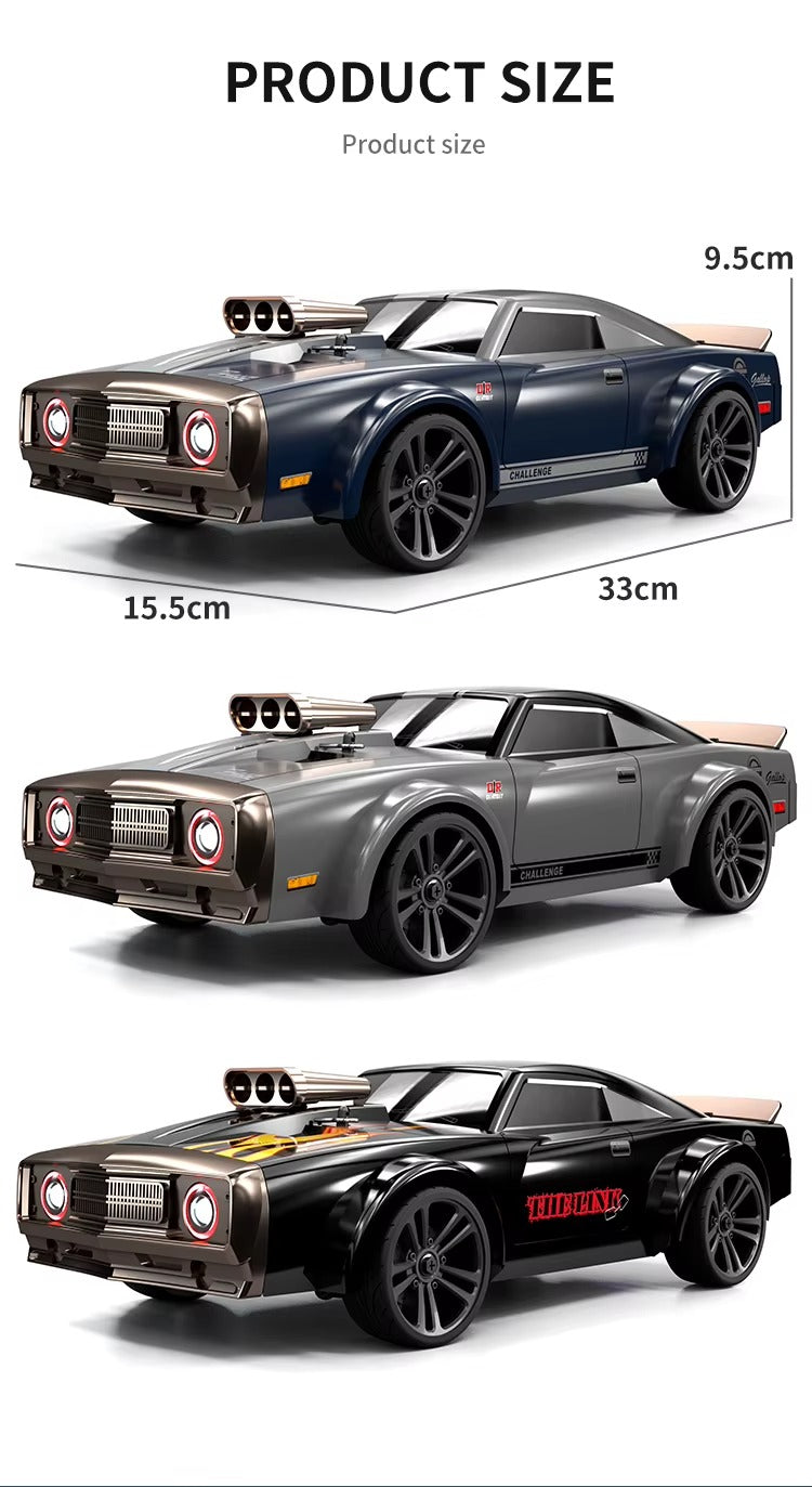 DWH Retro Muscle RC Drift Car 1:16 Scale | 4WD Hobby-Grade Drift Car – Up to 40 km/h