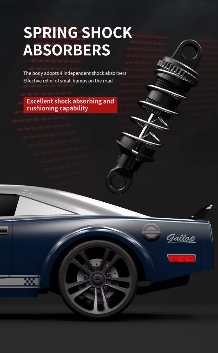 DWH Retro Muscle RC Drift Car 1:16 Scale | 4WD Hobby-Grade Drift Car – Up to 40 km/h