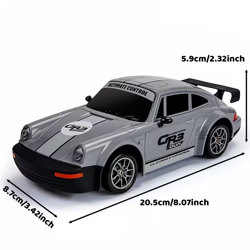 HGT Classic Sports RC Drift Car 1:24 Scale• Graphite Grey •