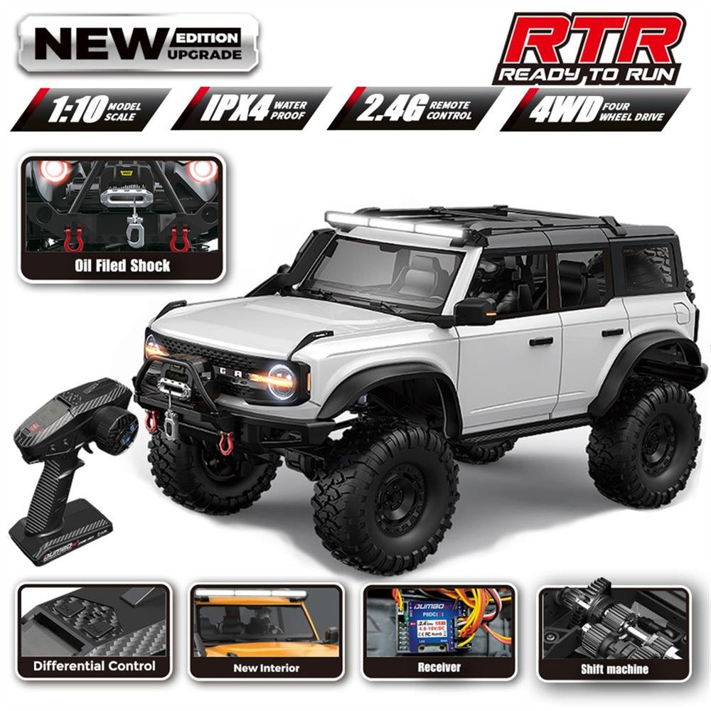 HB Toys 1:10 Scale 4WD RC Rock Crawler High/Low Gear Off-Road Hobby RC Truck