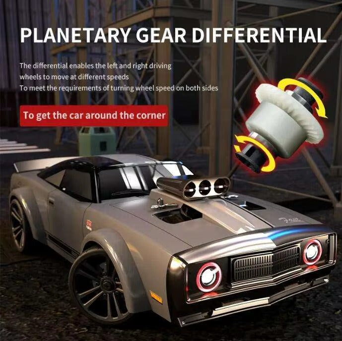 DWH Retro Muscle RC Drift Car 1:16 Scale | 4WD Hobby-Grade Drift Car – Up to 40 km/h