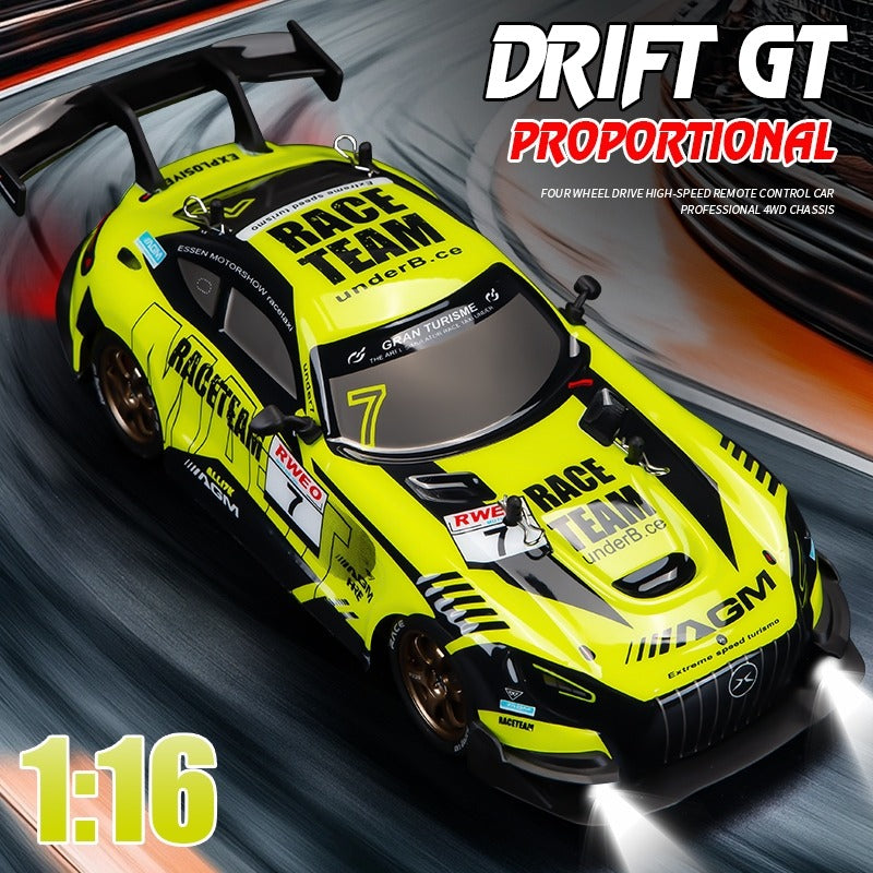 DWH RC Drift Car for Adults | High Speed 4X4 Remote Control car with Speed Adjustment, LED Lights, Extra Tyres & Cone – Rechargeable Drift Car