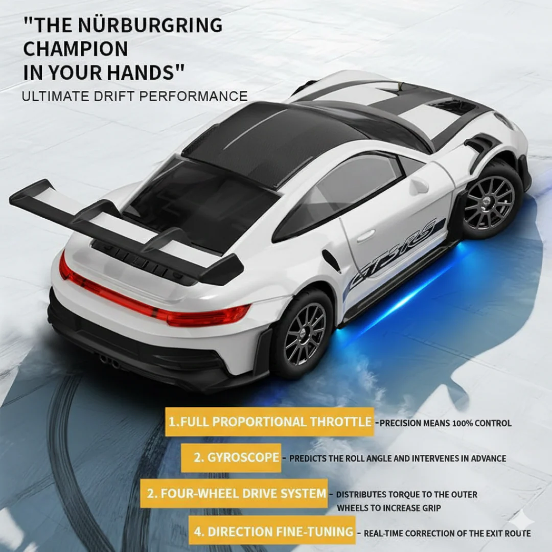 HGT Alloy GT3 Drift RC Car (1:43)