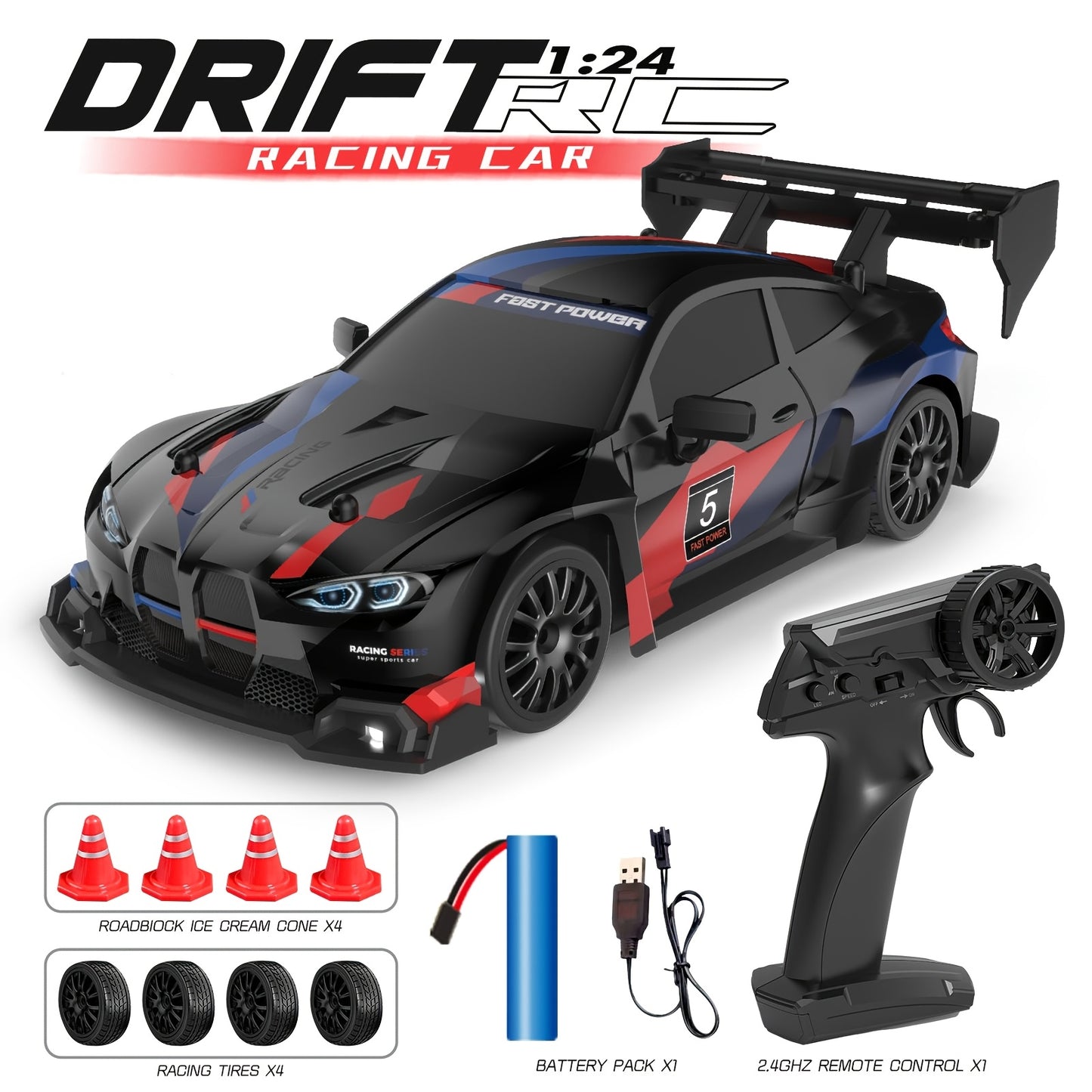 HGT RS Drift RC Car (1:24)• M Series Kuro Sakai•